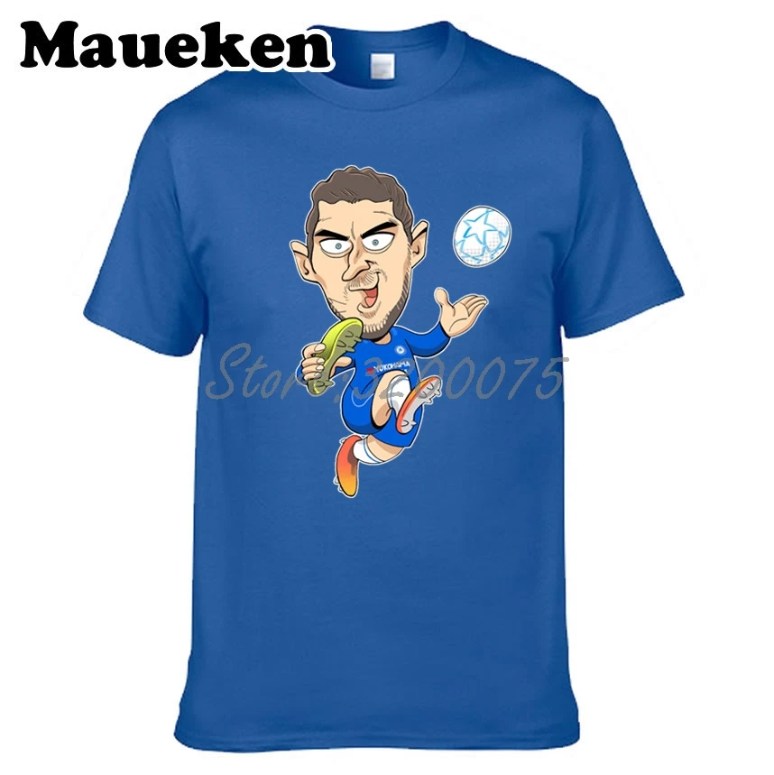 Мужская футболка Челси Eden Hazard 10 из Бельгии с героями мультфильмов для фанатов