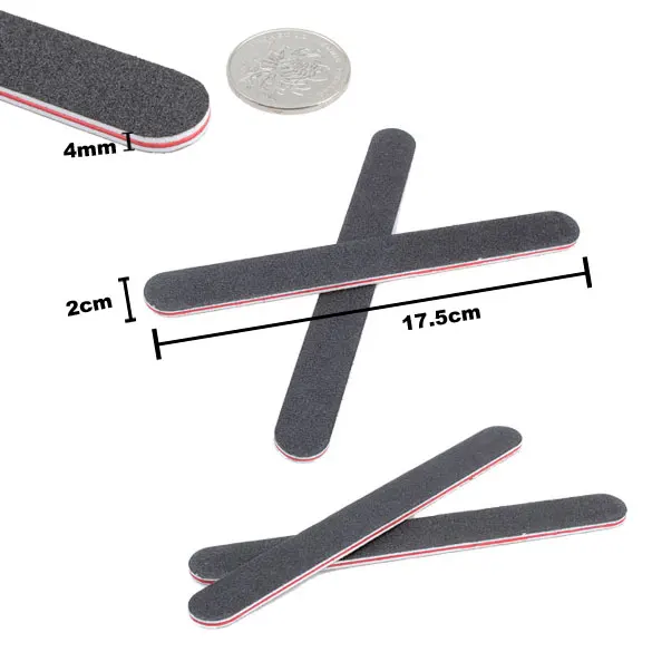 10 шт. черные двухсторонние пилки для маникюра буферные полировочные маникюрный