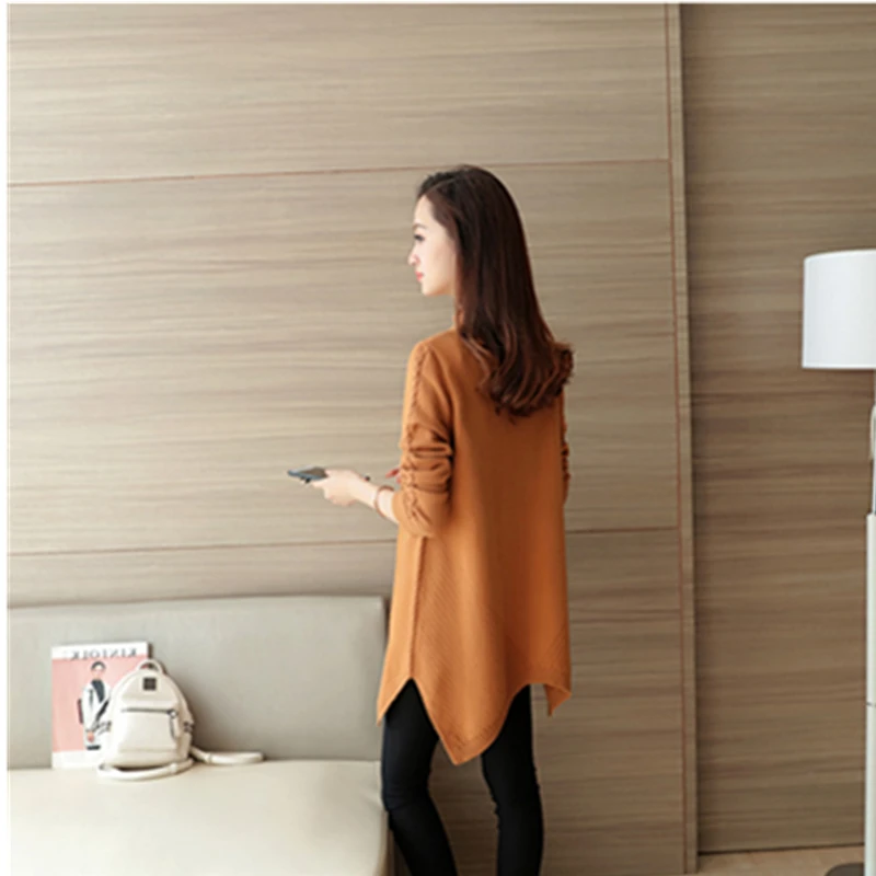 PZLCXH Women Long Knit Winter Sweater Novel 2017 Fall High-necked Sleeve Pullover Women's ZL0852 | Женская одежда