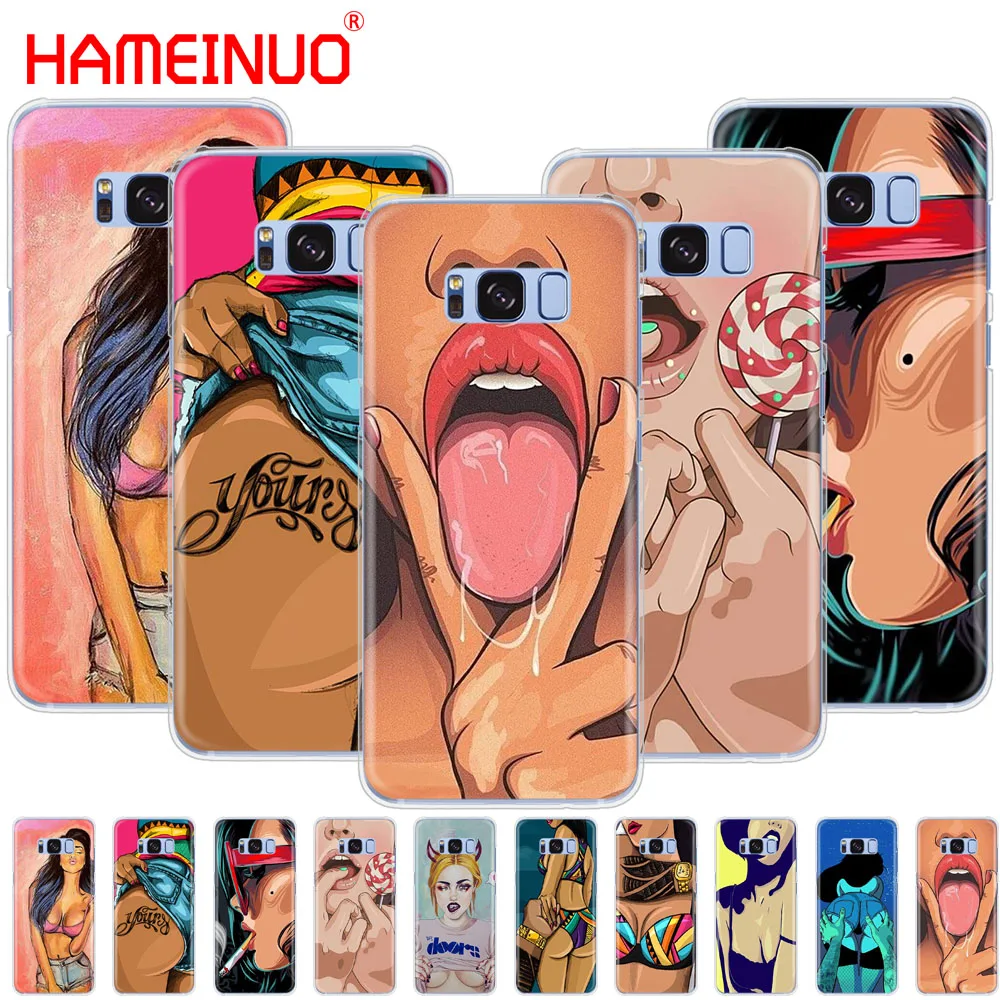 HAMEINUO hot flirt sexy girl cell phone case cover for Samsung Galaxy S9 S7 edge PLUS S8 S6 S5 S4 S3 MINI | Мобильные телефоны и