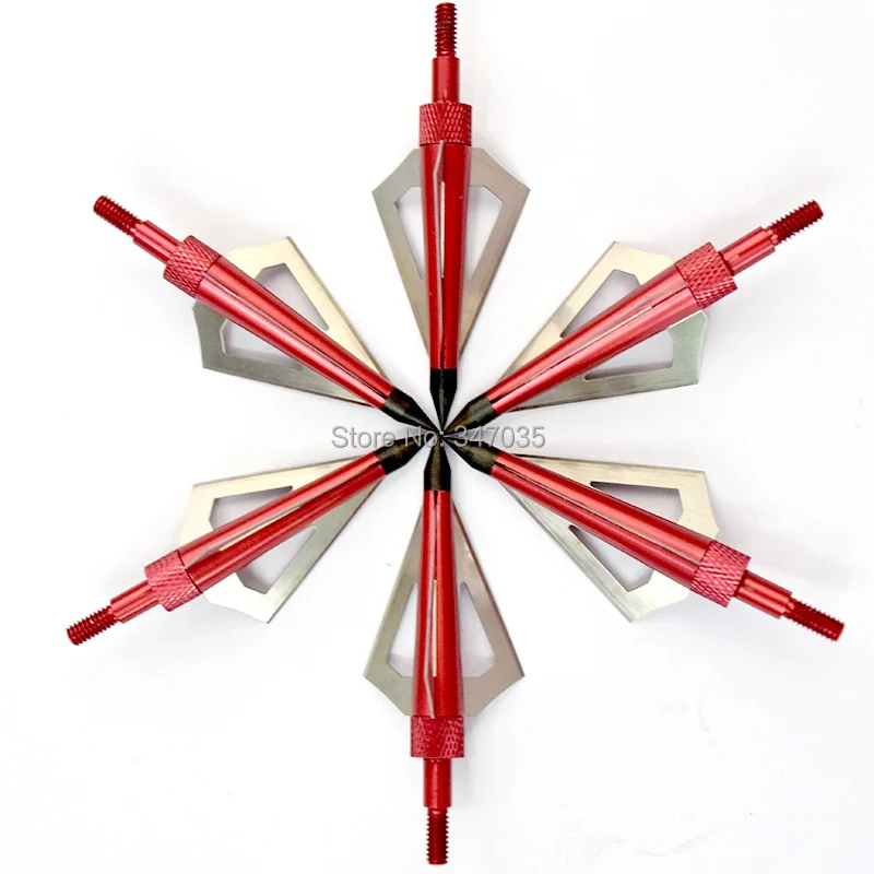 

Free shipping 12 pcs 125 Grain Red aftershock hunting arrow head broadhead 3-blades New Beast archery bow outdoor sport