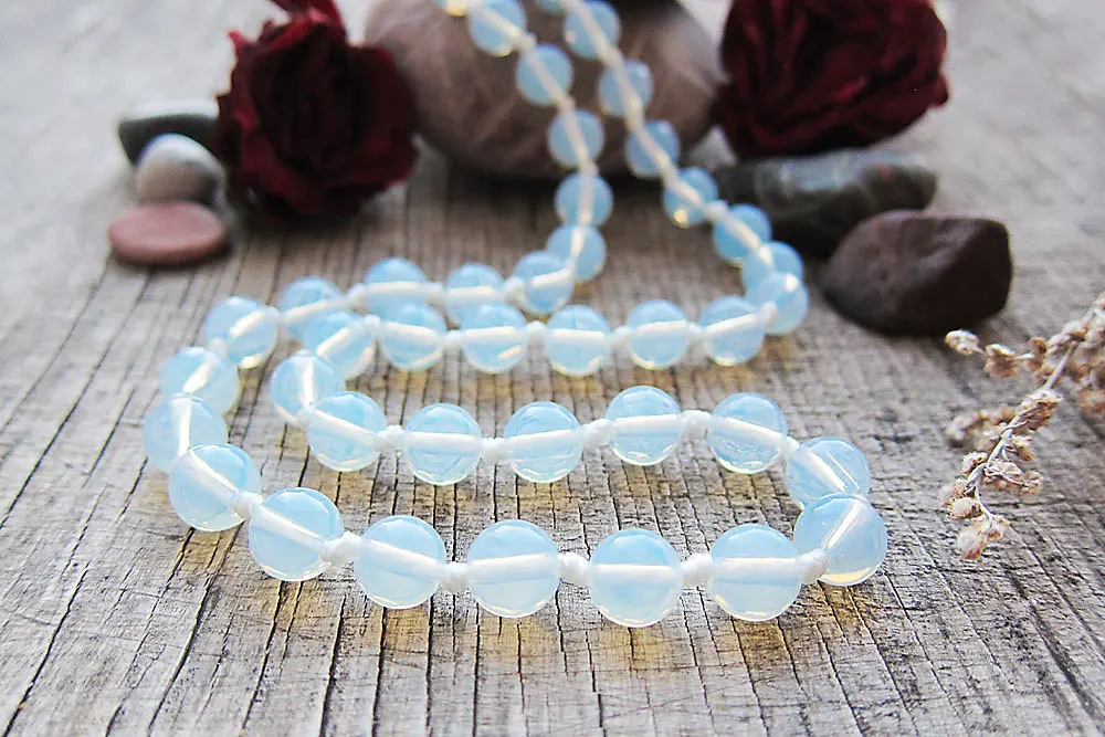 Женское Ожерелье с узлом длинное ожерелье 32 дюйма для йоги медитации бусинами |