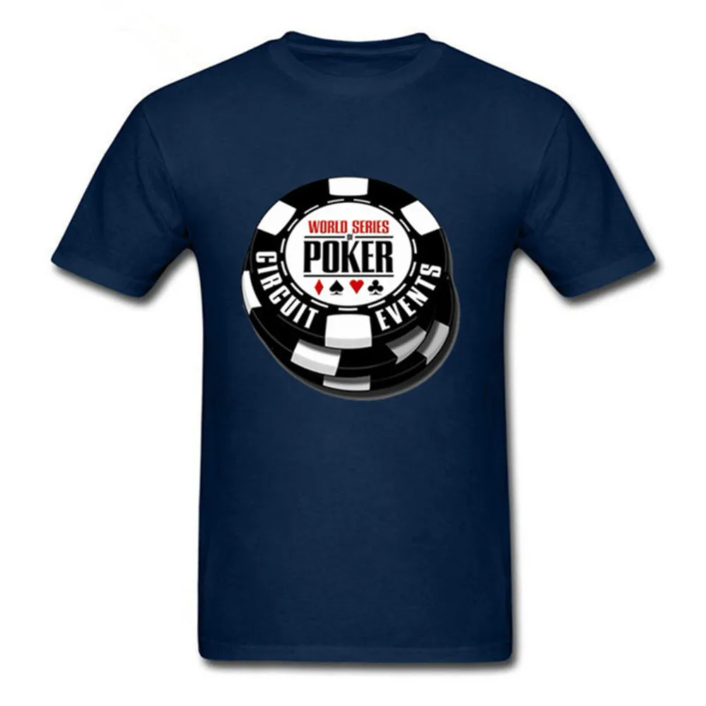 Повседневная мужская футболка с круглым вырезом мировой серии покера Wsop