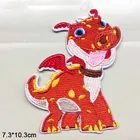 Нашивка для одежды с рисунком Белого моря, дракона, собаки, медведя, красного цвета