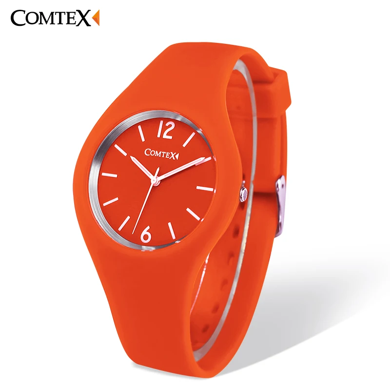 Comtex Для женщин часы Повседневное кварцевые силиконовые женские Брендовые