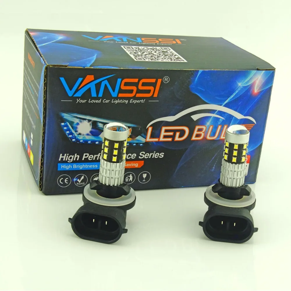 VANSSI Высокая Мощность 6000K белый 25 SMD 1020 881 889 H27 светодиодный ные Сменные лампы для
