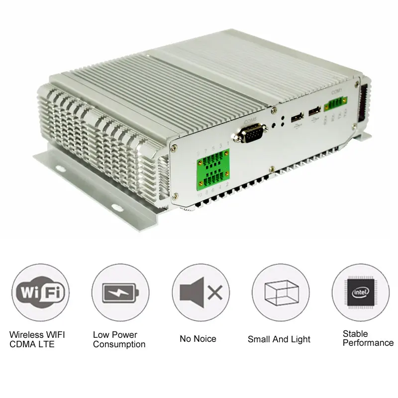 

High Temperature Resistant Embedded Industrial Computer IPC With Intel Core I5-3317U CPU Low-power Fanless Embedded Mini Box PC