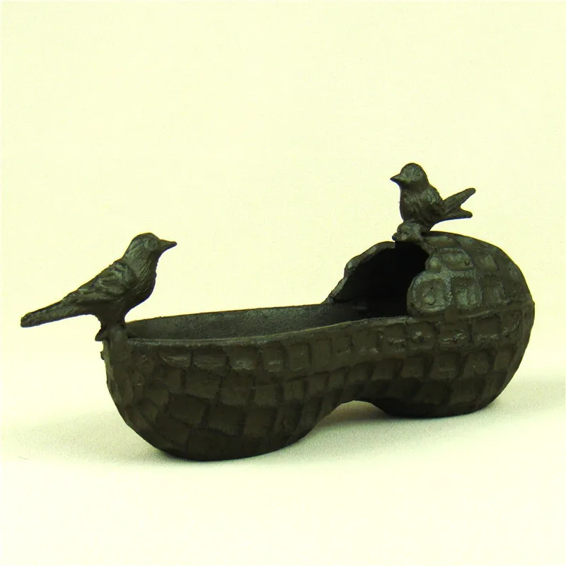 Foundry Iron Peanut Model Storage Box Decorative Metal Bird Lovers Figurine Home Organizer Bin Boutique Gift and Craft Ornament | Дом и сад