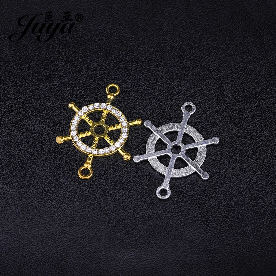 

JUYA Anchor Rudder Shape Connectors for Jewelry Making Findings Accessories Bracelet DIY Handmade Craft 37x26mm 12pcs/lot CR0042