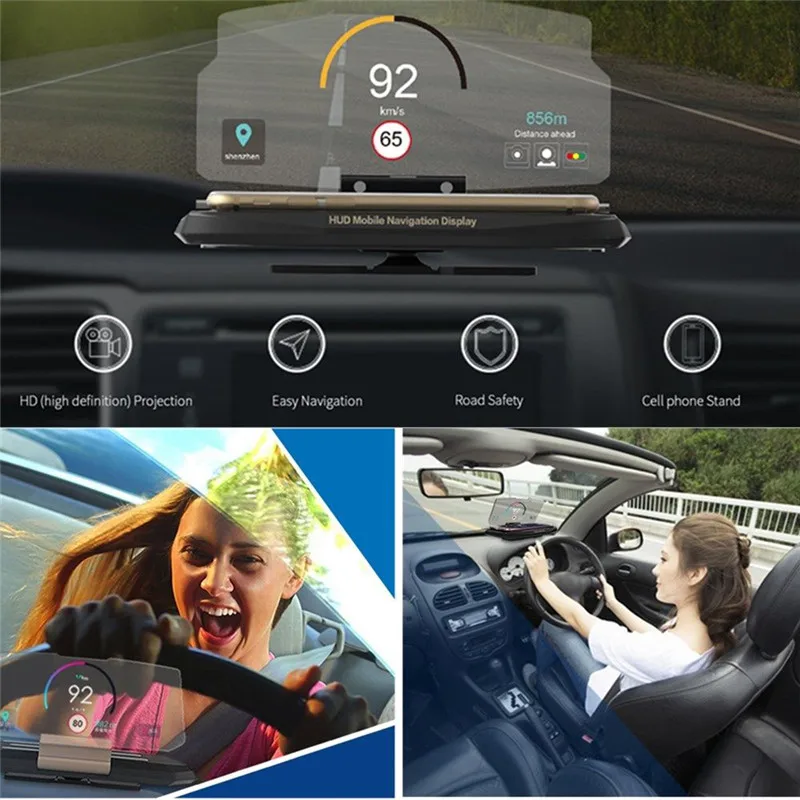 Автомобильный держатель HUD для gps навигатора проекционный кронштейн дисплей из
