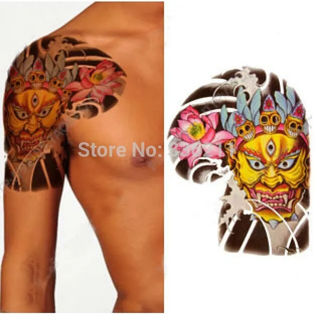3 шт. большой китайский Дьявол Дизайн временные татуировки наклейки