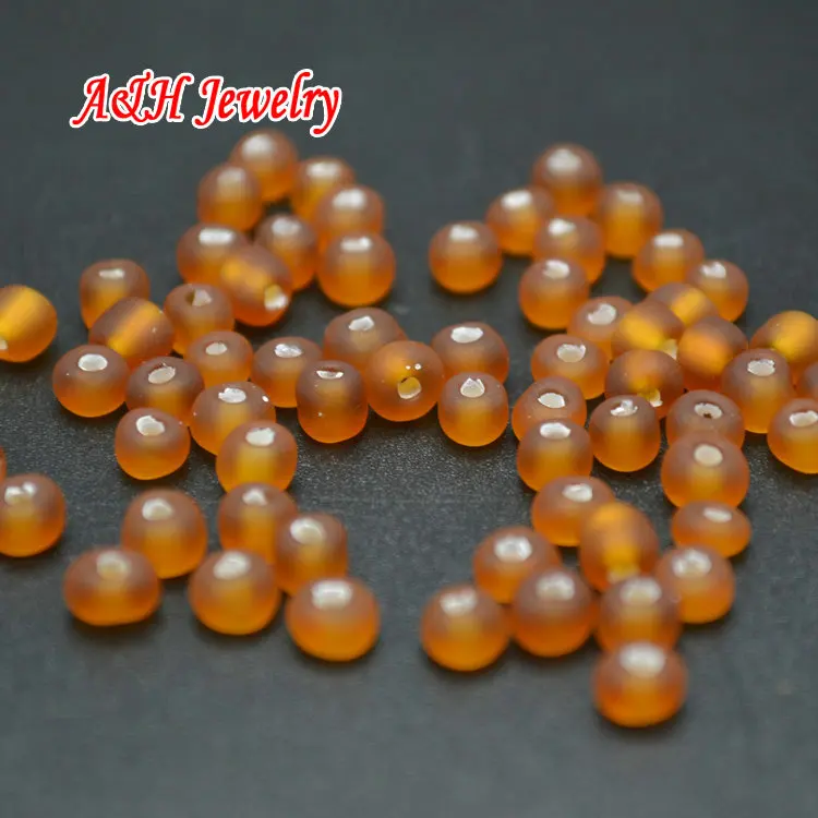 

10000 Pcs High Quality Matte Surface Orange Color Spacer Beads 3x4mm DIY Jewelry Making Materials