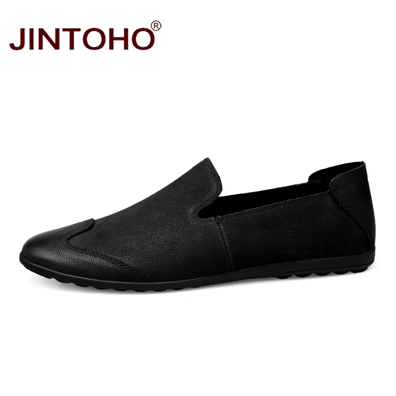 JINTOHO Мужская обувь из натуральной кожи модная повседневная Брендовая мужские