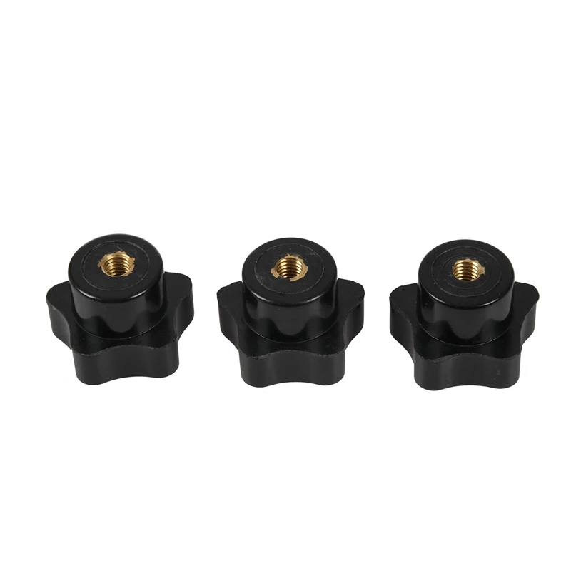 6x пластиковая головка звезды M6x32mm внутренняя резьба Зажимная ручка черная