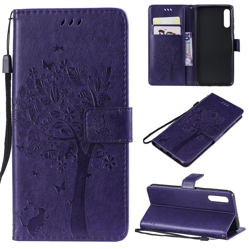 Leather Wallet Case for Samsung Galaxy A50 card slot holder stand flip silicone soft cover Samsung A50 Case A70 A40 A30 A20