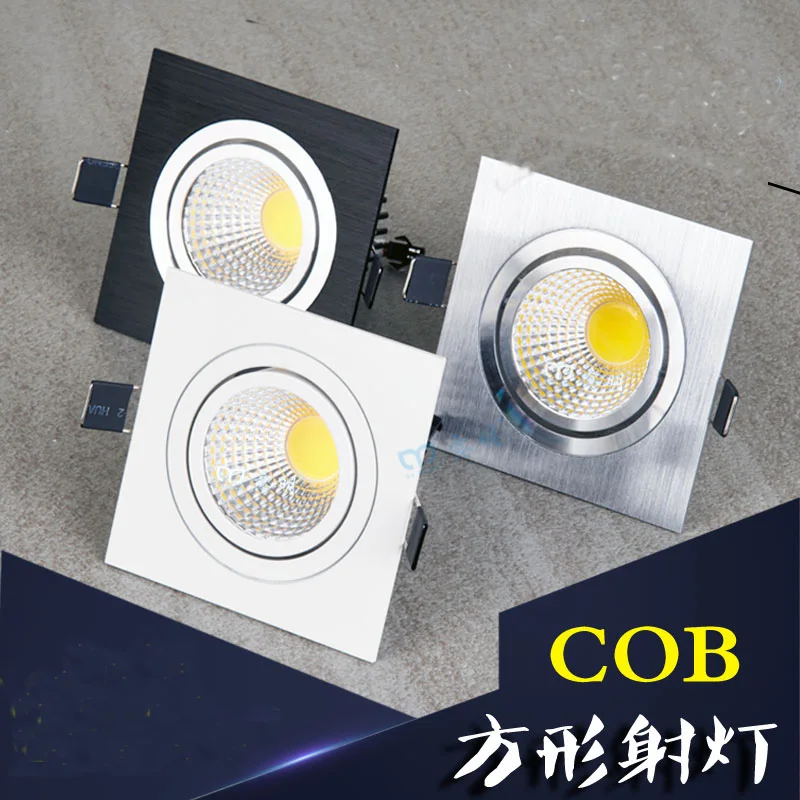 Квадратный прожектор светодиодная решетка 3 Вт одна головка 10 потолочный