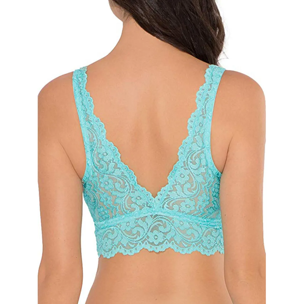 S 3XL бюстгальтер без косточек Bralette женское кружевное пуш ап сексуальное нижнее