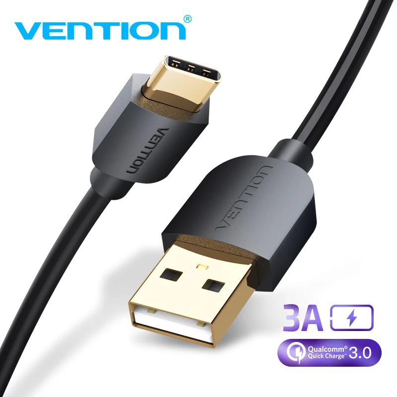 Vention Тип C кабель USB 3A для samsung S9 S8 быстрой зарядки передачи данных Xiaomi Mi6 nintendo