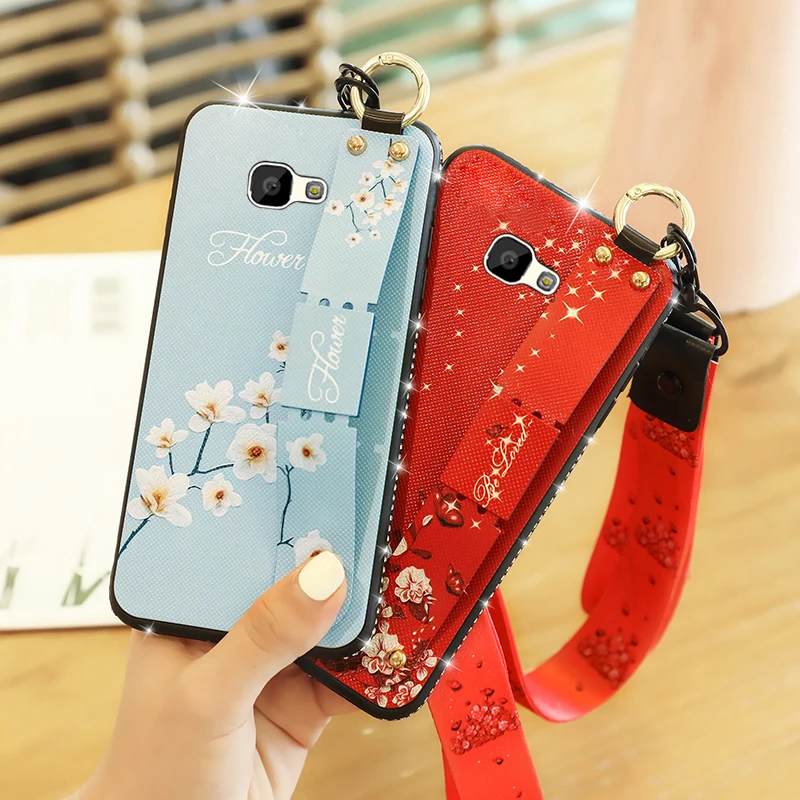 Чехол с бриллиантовым ремешком на шею для samsung Galaxy J4 J6 J8 J2 Prime J4 Plus Core J3 J5 J7 мягкий чехол с ремешком