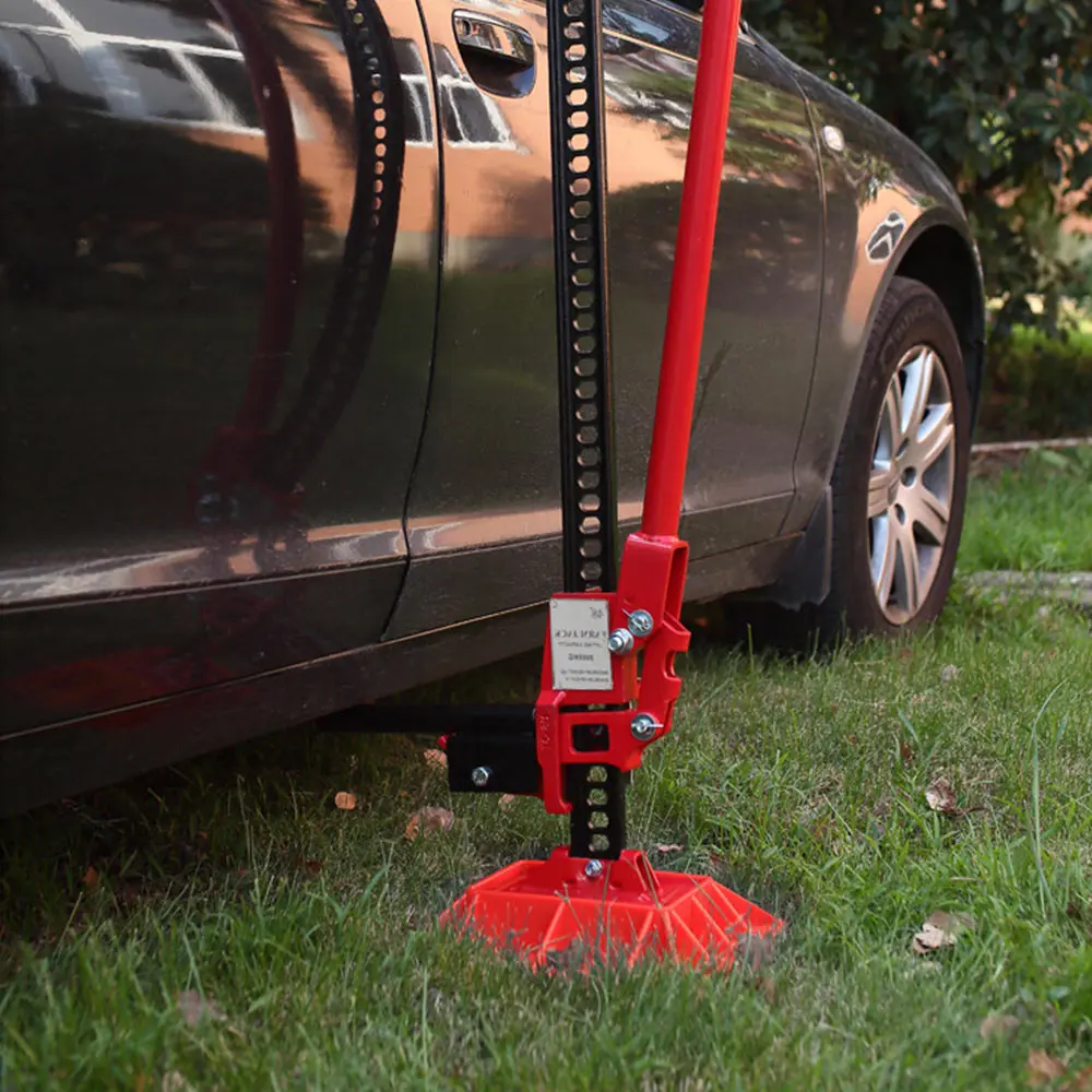 Красный PP Hi-Lift Jack Offroading зубчатая база Поверхностная Накладка для облегчения домкрата подъемная грузила внедорожная база 285x285 мм на мягком грунте