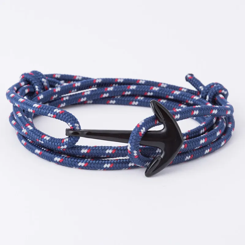 Мужские и женские браслеты якорь черный браслет 2017 | Украшения аксессуары