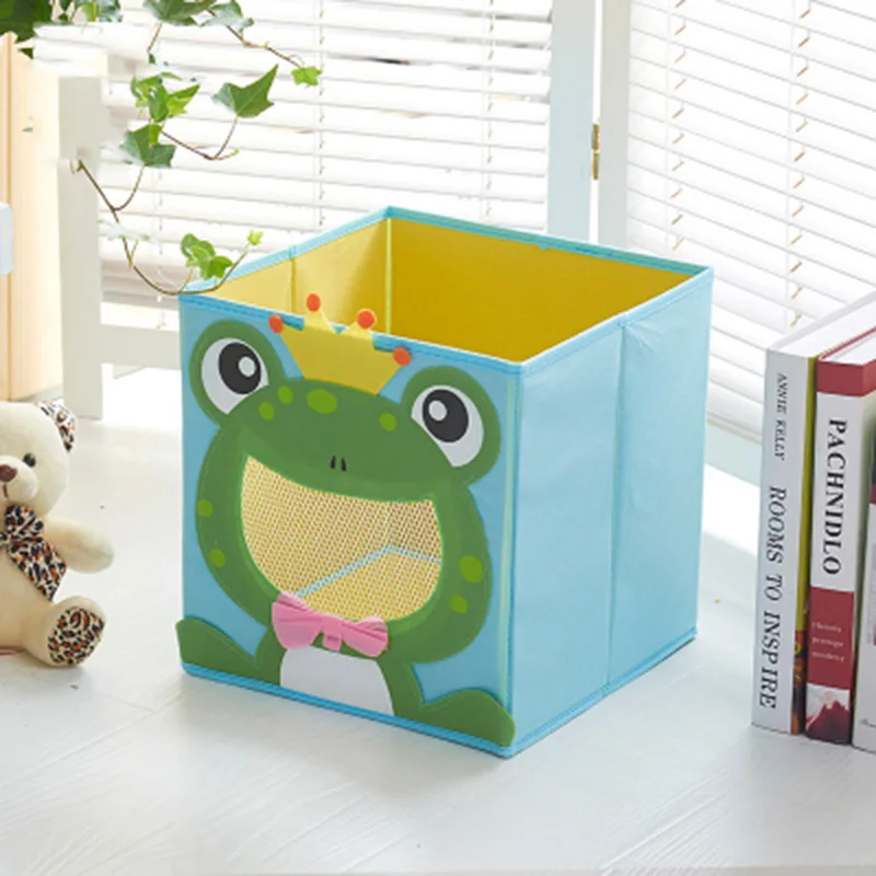 Frog MICCK 3D мультфильм животных вышивка складной ящик для хранения Одежда Шкаф контейнер для хранения, ящики книга малыш игрушечные лошадки дома Организатор - Цвет: Frog