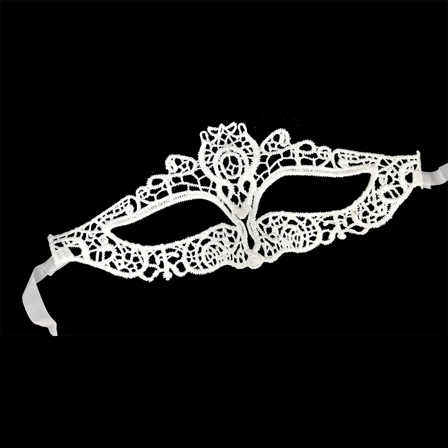 White Lace Sexy Masquerade Mask Catwoman Halloween Cutout Prom Party Accessories Carnival Fancy Dress Costume | Дом и сад