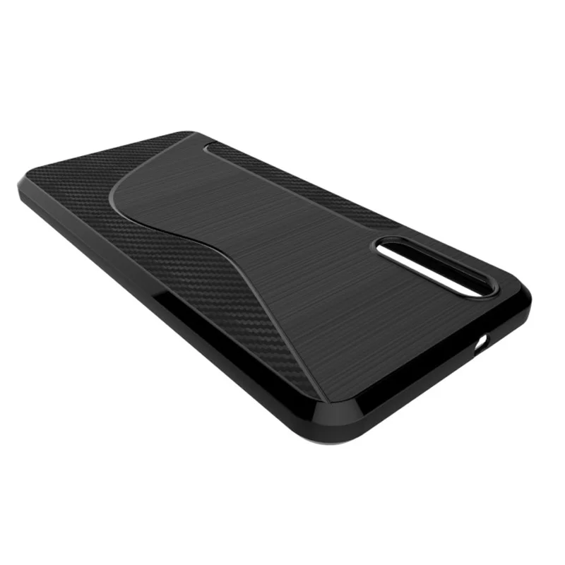S line black silicone case for huawei p20 pro funda coque hoesje carbon fiber tpu cover kryt tok etui carcasa kilifi husa |