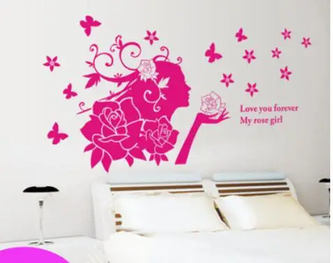 

Purple lotus flood wall stickers glass bedroom garden stickers classroom living room cartoon self-adhesive wall stickers