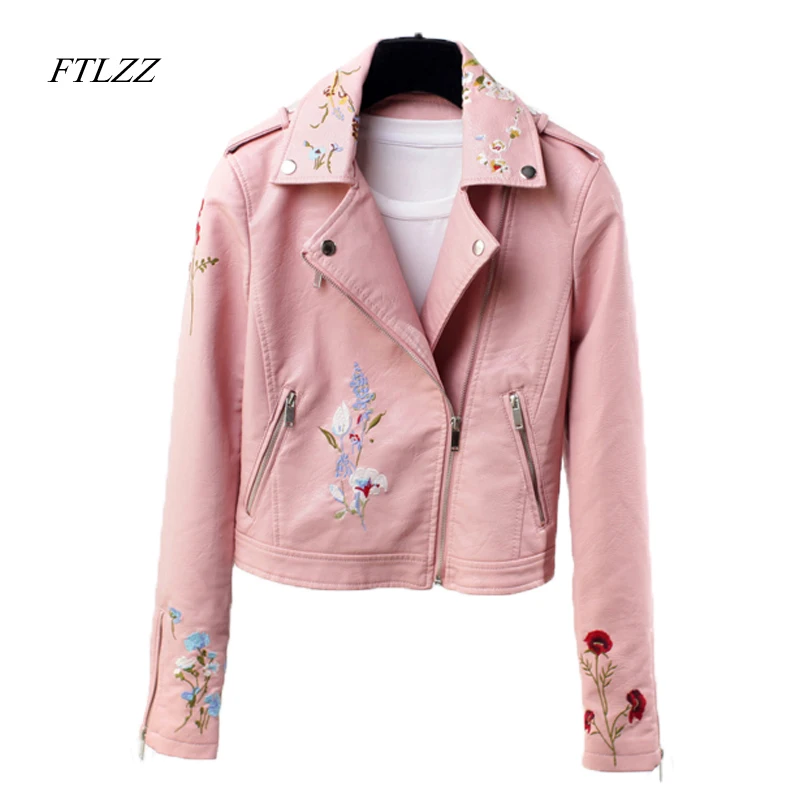 Ftlzz куртка из искусственной кожи женская модная винтажная мотоциклетная с