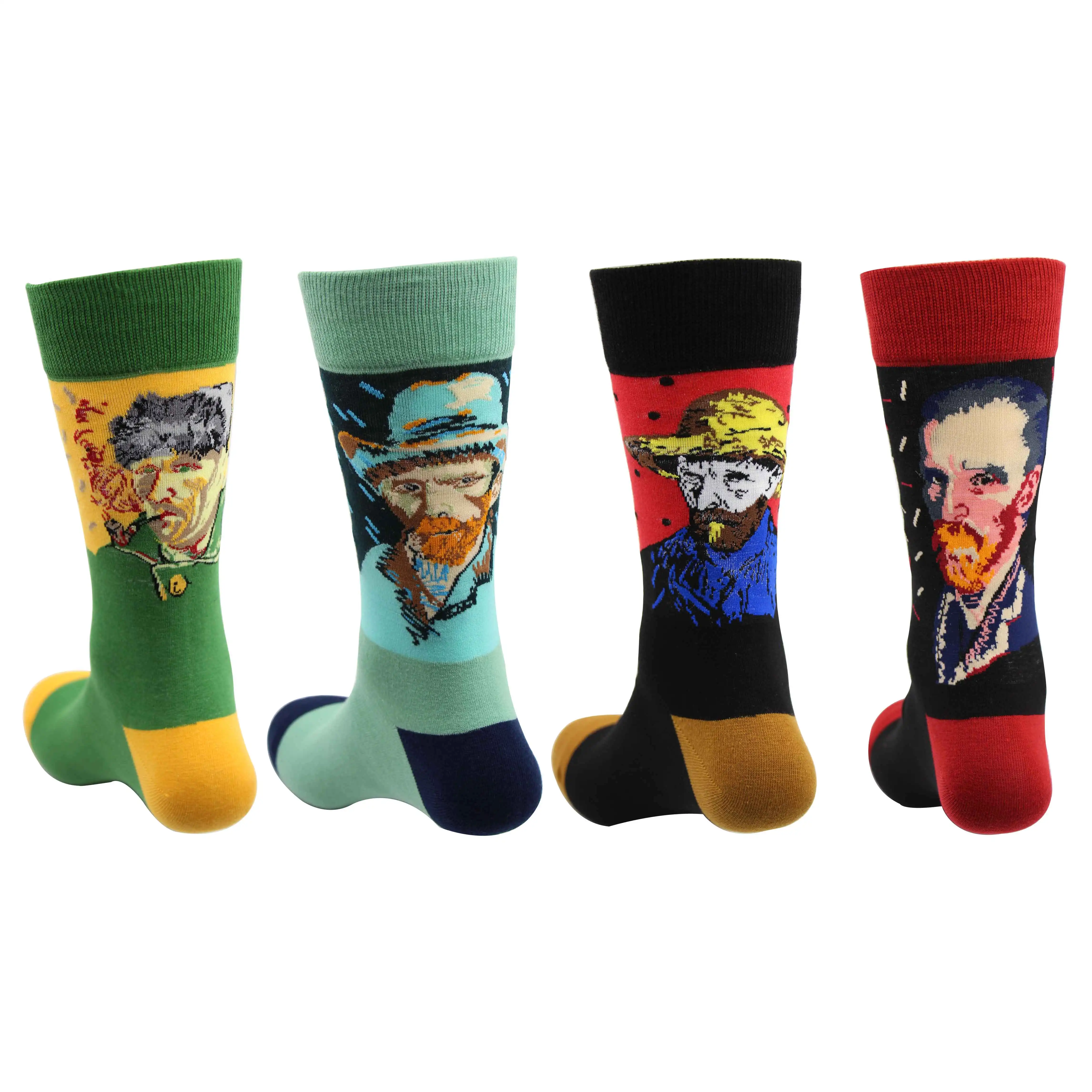 WH SOKKEN Happy funny Van Gogh хлопковые трубчатые запасы всемирно известная картина можно