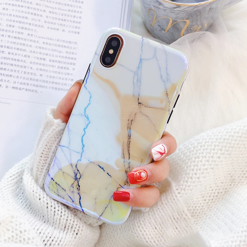 Роскошный чехол UBERAY мраморный для iphone XS Max XR 7 8 Plus чехлы телефонов мягкий