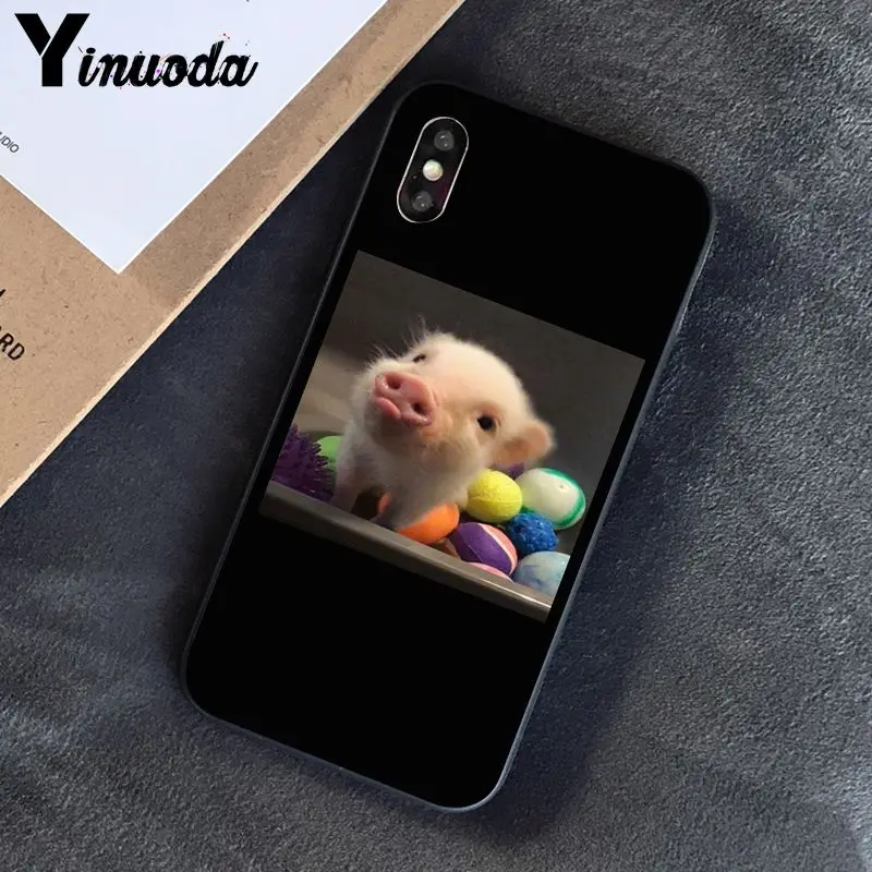 Yinuoda смешной мультфильм свинья Coque Оболочка Чехол для телефона для iPhone 8 7 6 6S 6Plus X XS MAX 5 5S SE XR 10 чехол s