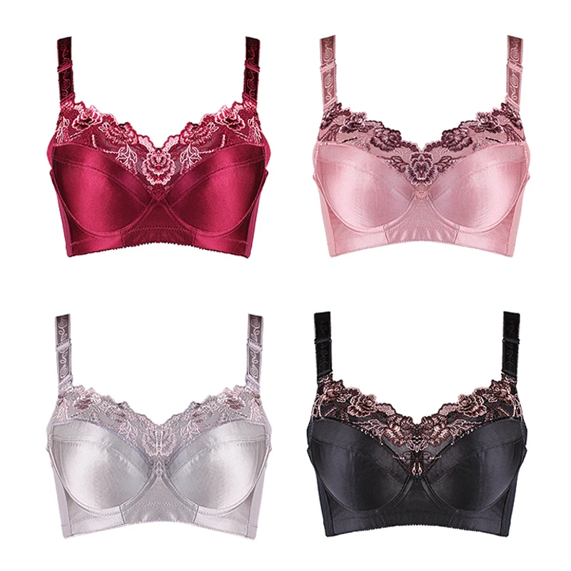 Женский полный охват минимайзер жаккардовый не мягкий кружевной прозрачный