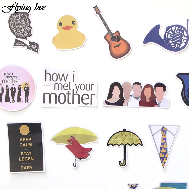 Flyingbee, 20 шт., водонепроницаемая наклейка с надписью «How I Met Your Mother», детская игрушка, наклейка для багажа, ноутбука, скейтборда, автомобиля, декор X0047