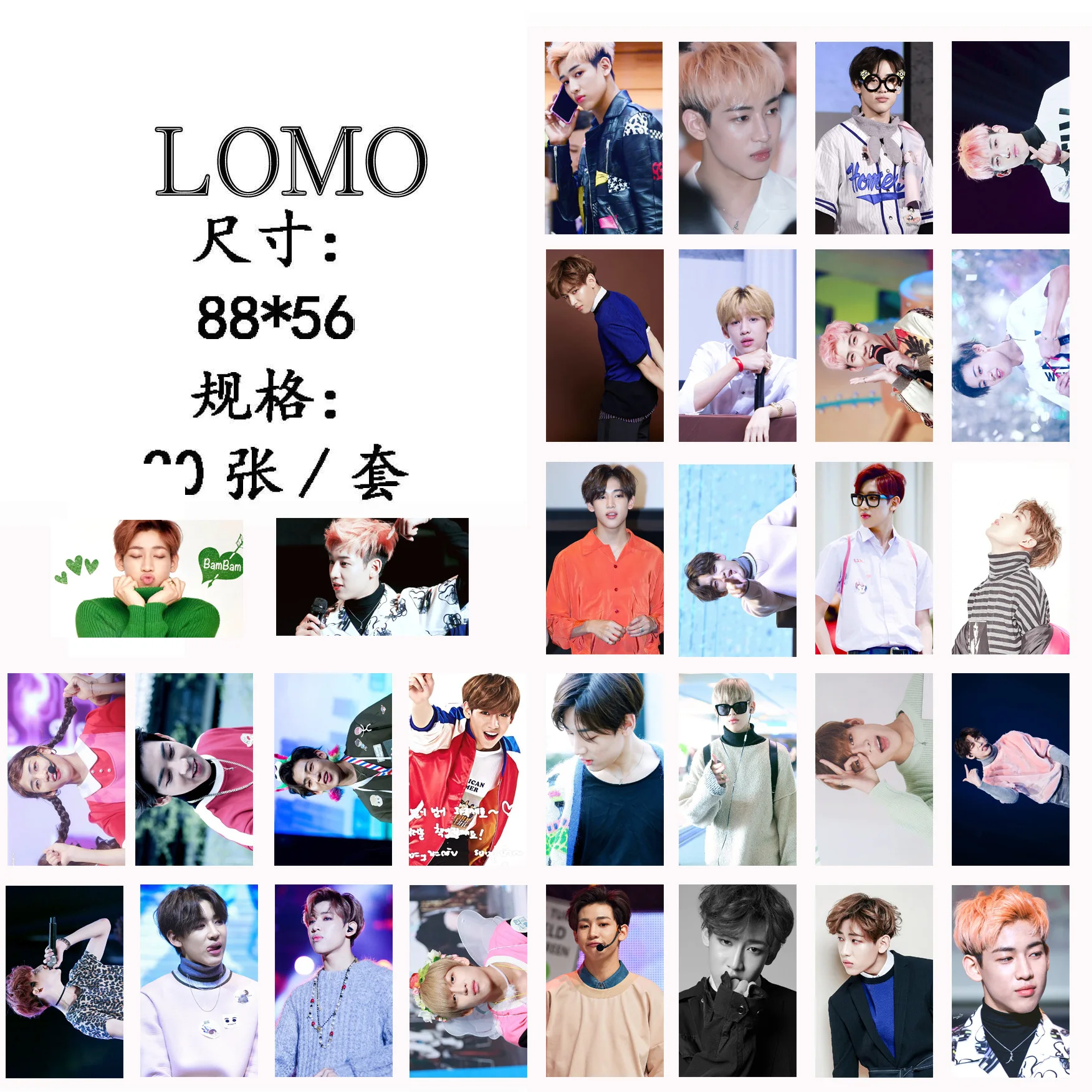 Новинка 30 шт./компл. KPOP GOT7 BAMBAM одиночный альбом HD фото карта ПВХ карты самодельные