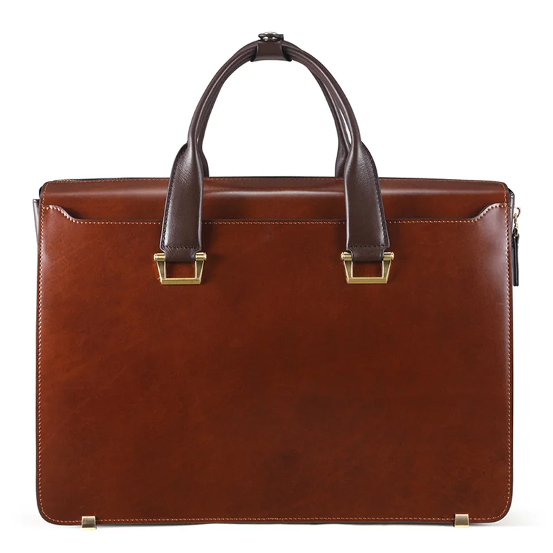 Модный деловой мужской портфель сумка из вощеной кожи 15 дюймов для ноутбука