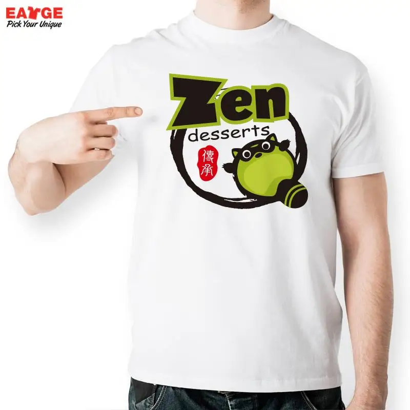 Творческий китайский письмо дзен десертную футболка дизайн стиль прохладный