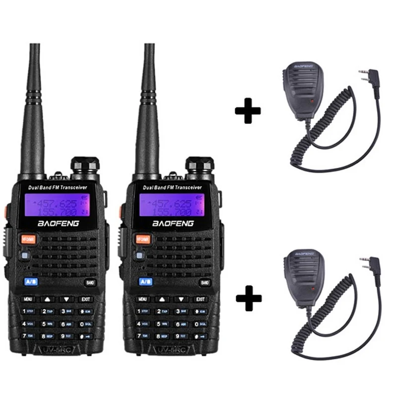 Add 2 mic speakers baofeng UV-5RC UV 5RC UV5RC для cb комплект рация 2 шт 10 км автомобильная портативная рации ham радиостанция трансивер baufeng двухдиновая магнитола радиостанции boafeng радиолюбитель двухдиапазонная uhf vhf телефон - Цвет: Add 2 mic speakers