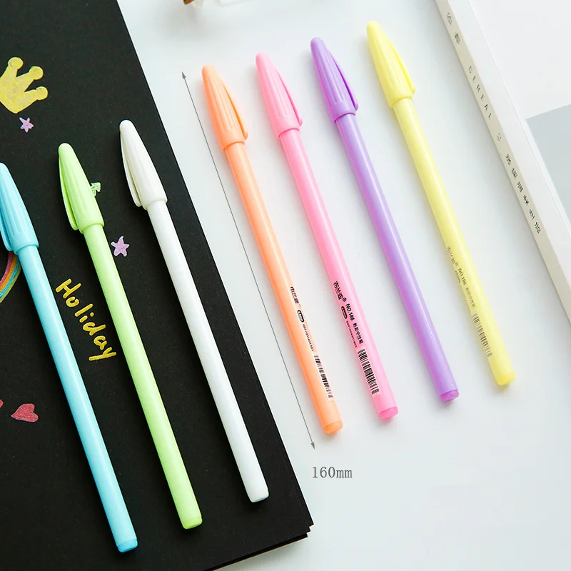 7 шт Блестящий Порошок Цвет ручка с чернилами стандартных цветов 0 8 мм шариковые