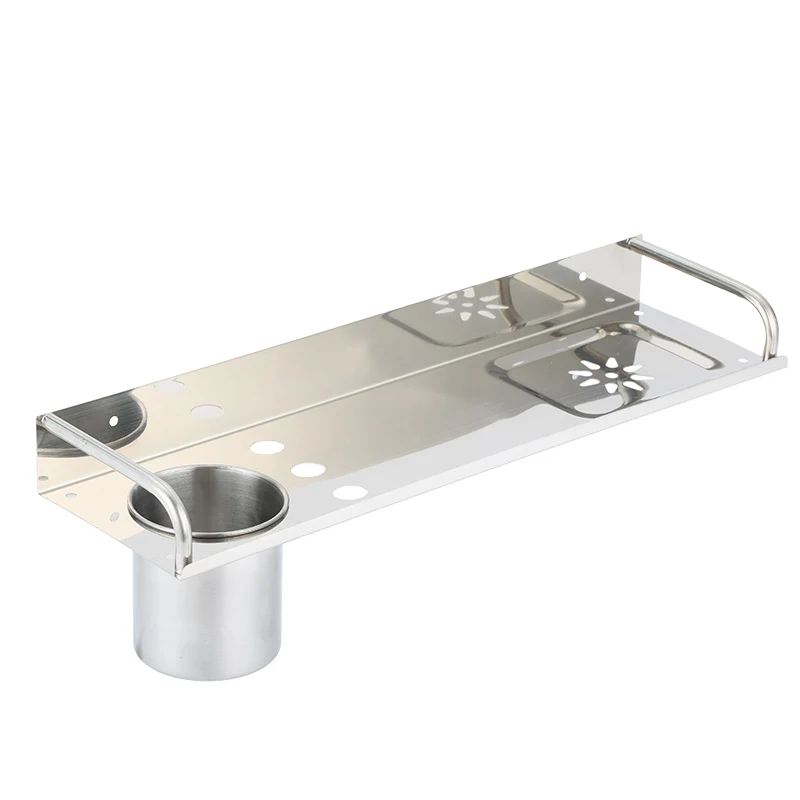 Настенная полка для ванной из нержавеющей стали однослойная корзина хранения