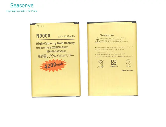 Seasonye 4200mAh B800BC B800BE B800BU B800BZ Золотой Сменный аккумулятор для Samsung Galaxy Note 3 III Note3 N9000 N9006