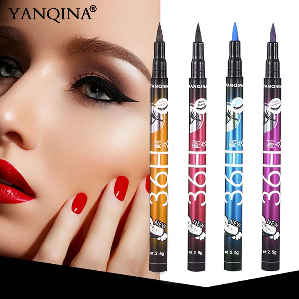 Подводка для глаз YAQINA 4 цвета водостойкая Профессиональная жидкая косметика