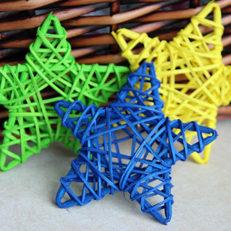 Ротанговые звезды из ротанга 6 см украшения для рождества дня рождения и дома