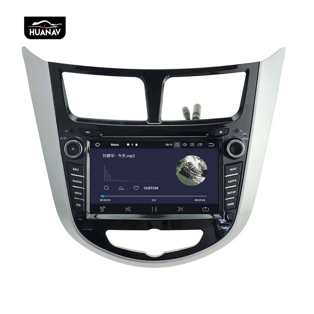 Автомобильный DVD плеер DSP Android 9 GPS навигация для Hyundai Verna/Accent/Solaris 2011 + Авторадио