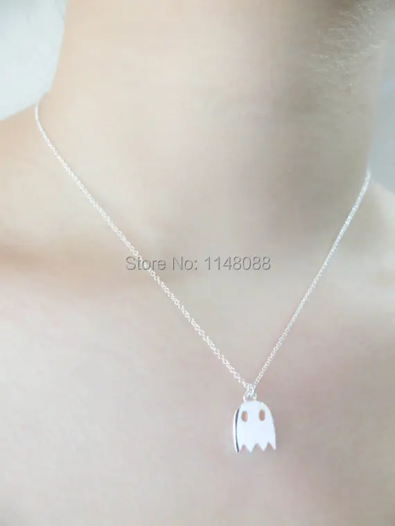 Новый список ювелирных изделий милый кулон призрак простой дизайн позолоченное