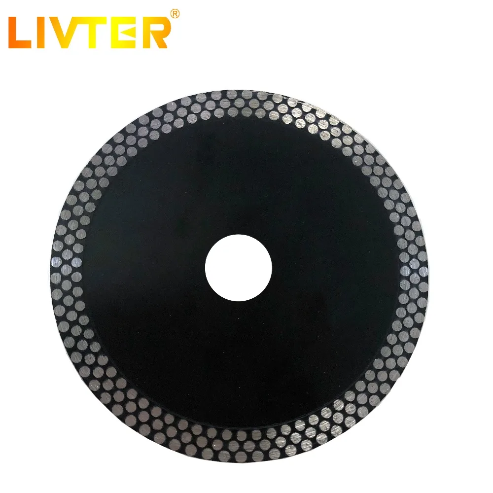 Lâmina de Serra para Telha de Porcelana Livter Polegada Onda Estilo Diamante Corte Cerâmico Disco Agressivo Mármore Granito Pedra 10 Fotos 125mm 4.9