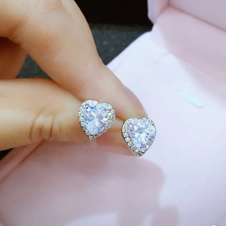 Женские серьги в форме сердца GAOLA с цирконием кубической огранки GLE4335|earrings