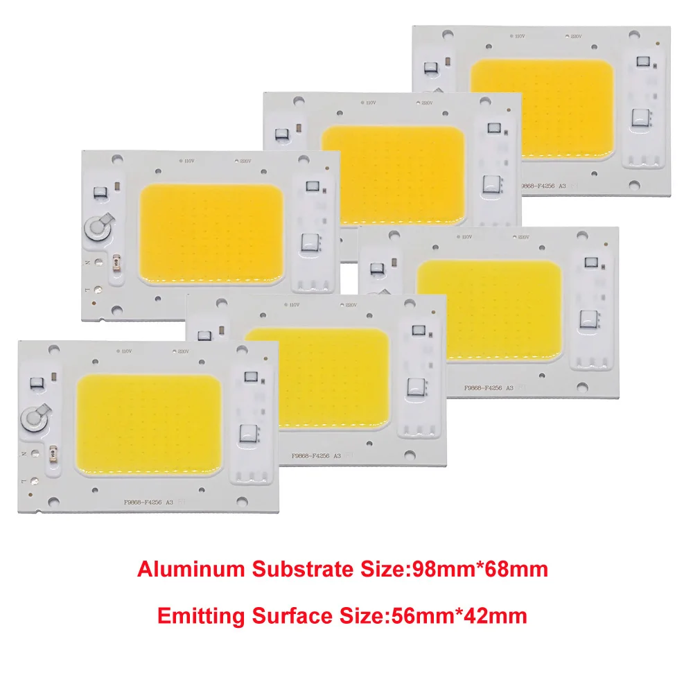 10 шт./лот LED COB чип лампа 30 Вт 40 50 AC220V 110 В IP65 Smart IC подходит для DIY светодиодный