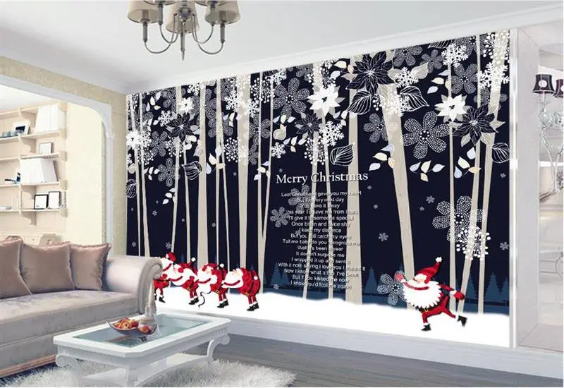 3d обои для комнаты на заказ фотофрески нетканые настенные Стикеры гостиной снег